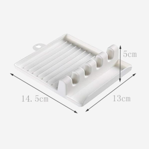 Plastic Kitchen Lid Holder, Kitchen Utensil Holder for Ladle and Spoon, Multifunctional Non-Slip Silicone Kitchen Spatula Holder, Plastic Drying Rack