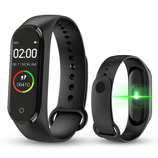 Bluetooth exercise, heart rate, blood oxygen sphygmomanometer step, sleep health monitoring reminder, waterproof M4 smart bracelet.