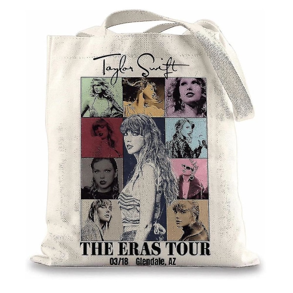 Taylor Swift The Eras Tour Canvas Shopping Bag Axelväska Shopper Bags Presenter För Ts Fans Musikälskare