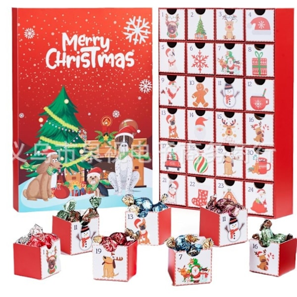 Dog Advent Calendar Eco-friendly and reusable empty advent calendar Christmas gift for dog lovers