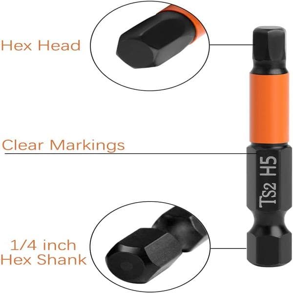 7 stk. Magnetisk Unbrakonøgle Borbitssæt H1.5-H6 Metrisk 2 Tommer