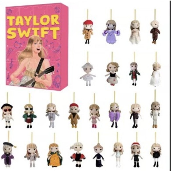 Mildew Taylor blind box julkalender med 24 gåvor, dekorativt hänge, överraskningsgåva