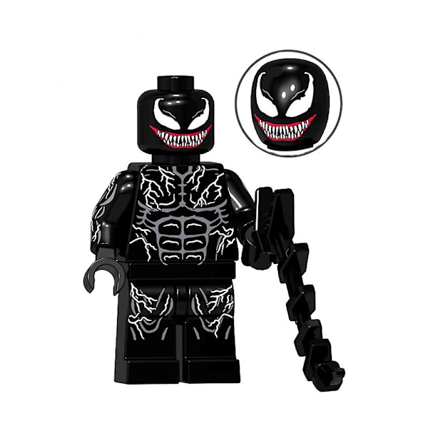 8 stk. Superhelt-serie Minifigur Byggeklodser Sæt, Venom Spiderman Mini Actionfigurer Legetøj Gaver Hjem Dekoration