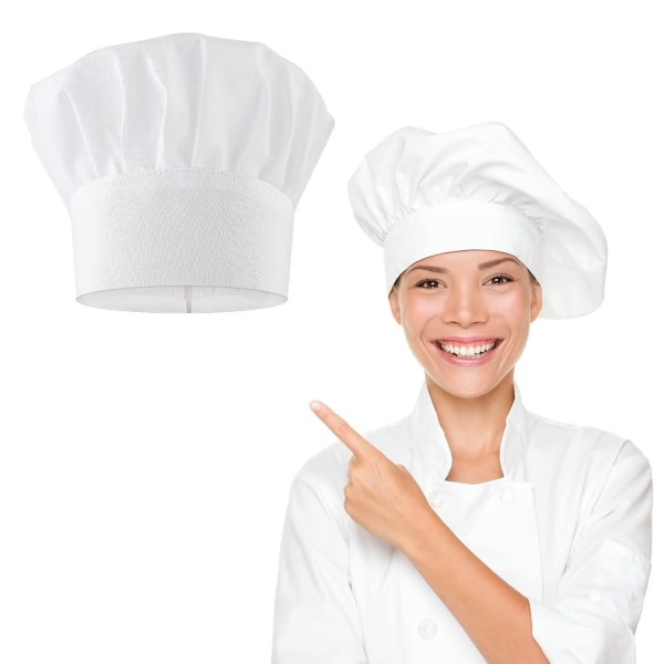 Unisex kokkhatt, gastrohatter i bomull, kokkelue, unisex-soppdesign for voksne, justerbar kjøkkenuniform