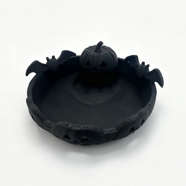 3D-printad Halloween Dödgrävare Pumpa Godisburk Vit Pumpatallrik
