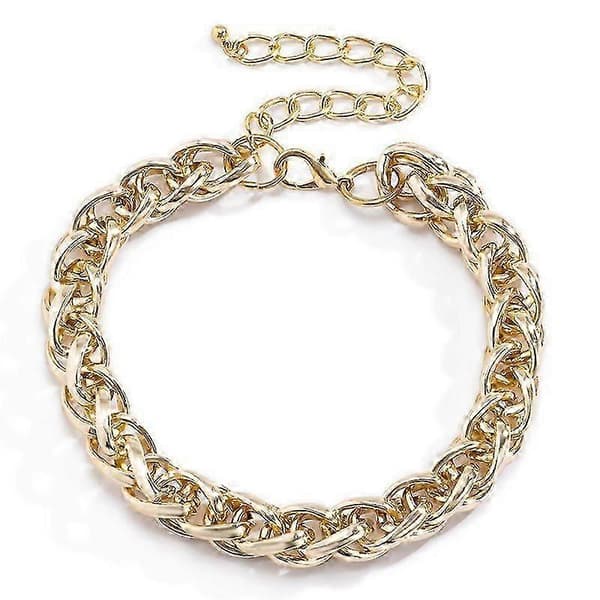 Punk Hip Hop Choker Kompatibel Kvinner Statement Gotisk Kubansk Chunky Qd E1 1 Pcs