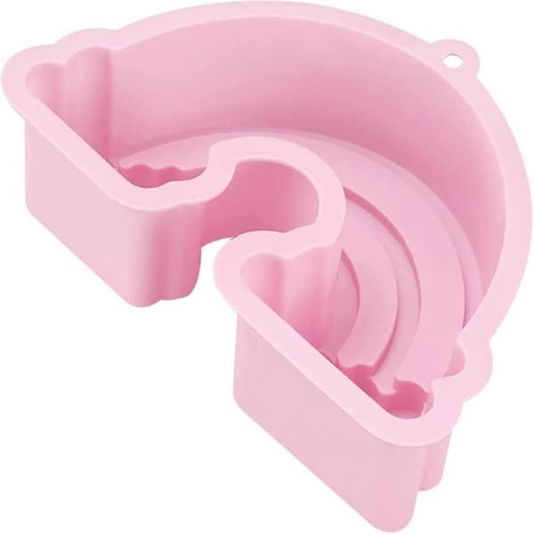 Regnbuekakeform, sjokolade godteri gumpaste former, regnbue cookie cutter kakeform, silikon 3d regnbueform, regnbue puddingform, bakekakebrett