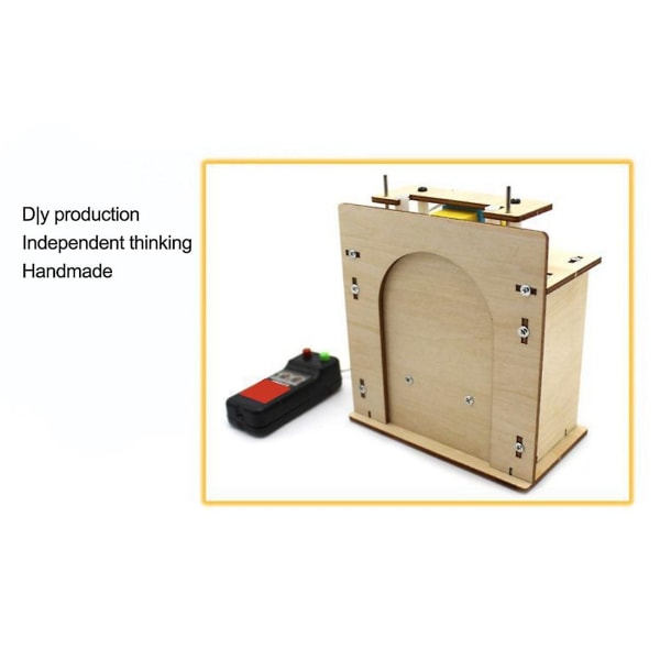 Hissdörr i trä Egentillverkad husgaragemodell elektrisk dörrsats Gör-det-själv-teknologileksak