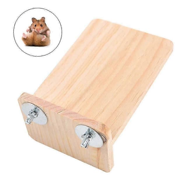 1 stk Springbrett Unik Slitesterk Tre Morsom Solid Hamsterleke For Hamster Mus
