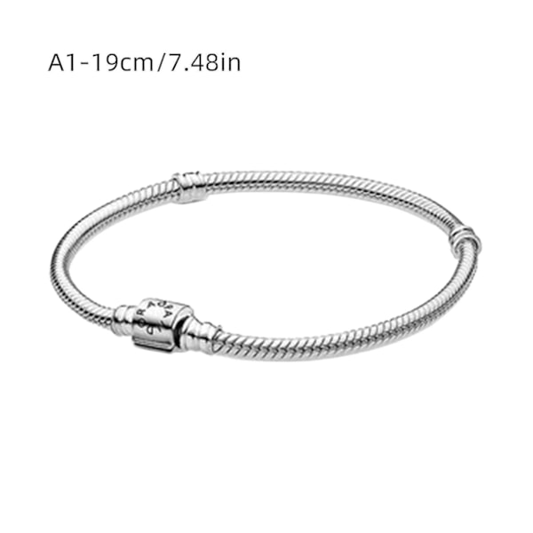 Pandora Käärmeketju Rannekoru Sylinterilukolla ja Sterling Hopea, 50% Alennus a2 19cm