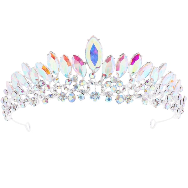 Tiara Crown Women Crown pääpanta tekojalokivikruunu Sparkling Crown häät morsiamen kruunu