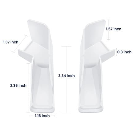 Husvagnsrännor - Takavloppstillbehör (vit, 2-pack)