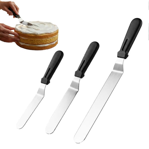 Stekespade i rustfritt stål – 3 størrelser – for glasur og utjevning 3pcs