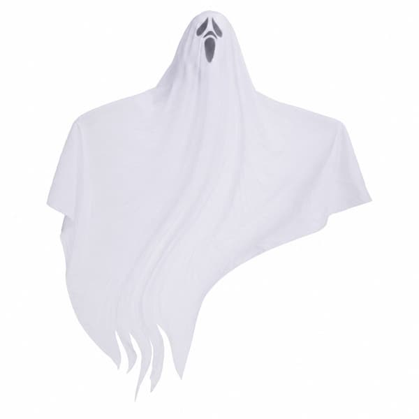 Hanging Ghosts Halloween Decorations, 3-pack, White, 75cm, Fabric, Indoor Outdoor
