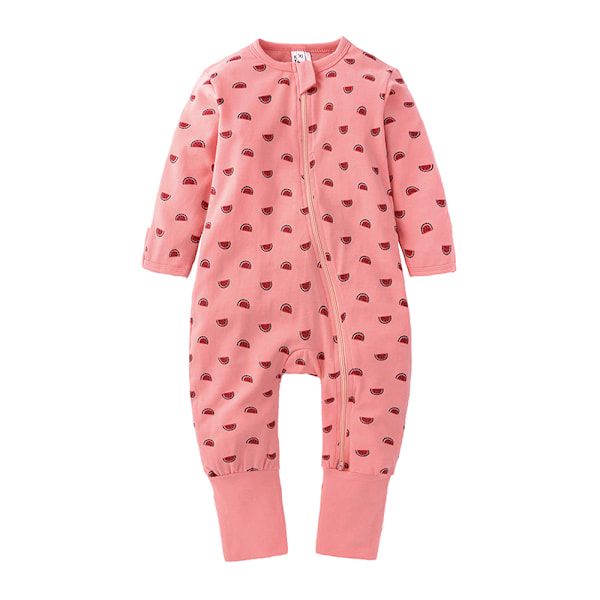 2023 Nyfödd Babypojke Romper Långärmad Tryckt Romper Spädbarn Flicka Jumpsuit Pyjamas Bodysuit 2 18-24m