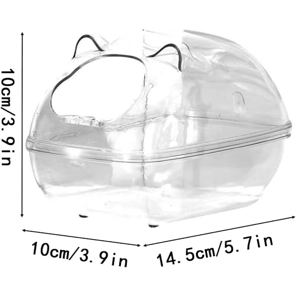 Hamster Sandbad Hamster Sandbadkar Litet Djur Badkar med Sandskyffel för Dvärghamster Marsvin Husdjursbur Tillbehör. (M)