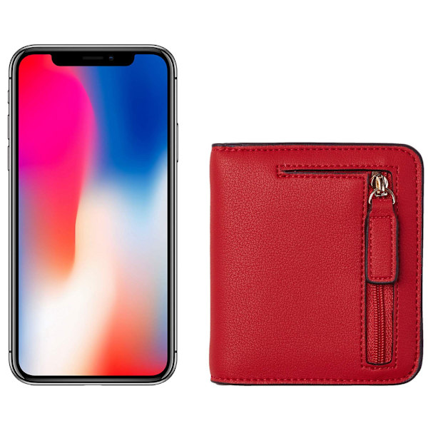 Damer RFID-blockerande liten kompakt bifold lyxig äkta läder plånbok dam mini plånbok med ID-fönster
