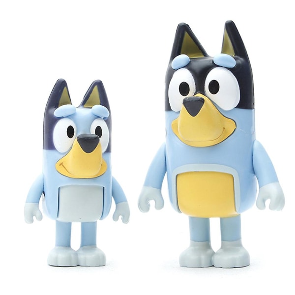 Sarjakuva-animaatio Bluey Playtime Lelut Mallihahmot Lasten lelu 12 kpl Joululahja 12PCS