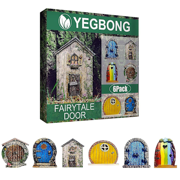 Miniature Fairy Home Door Outdoor Mini Yard Gnome For Trees Accessories Garden Kit Art Statue