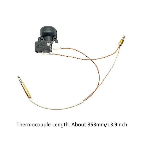 Termoelement og vippebryter for terrassevarmer Dumpbryter for propangassvarmer Terrassevarmer utendørs G as shown