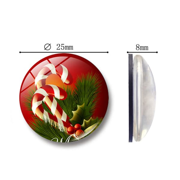 (Jultomtestil) 12 st julmagneter för kylskåp, vinterjul