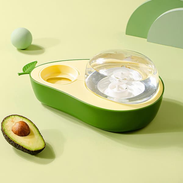 Hund Kat Automatisk Vanddispenser Foderautomat Avocado Form til Indendørs Kæledyr Feeding
