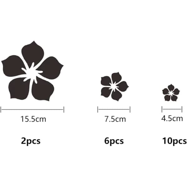 18 st Akryl Spegel Väggdekal för Hem Vardagsrum Sovrum Dekor 3D Blomma DIY Väggdekoration Silver, A