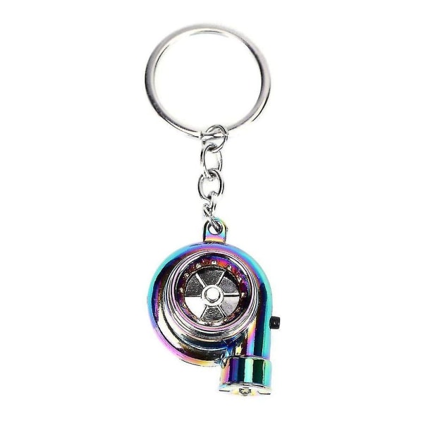 Bil Metal Nøkkelring Lyd Turbo Key Glidelager Spinning Modell Turbin Turbo Ring Nøkkel Turboformet