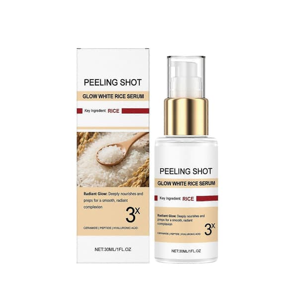 Peel Shot Glow Rice Ampul Blid Eksfolierende Ansigts- og Kropsskrubbe Døde Hudceller, Fjernelse af Hudorme til Alle Hudtyper, 30ml 2pcs