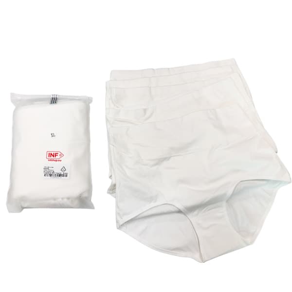 Trosor med hög midja (5-pack) Vit XL White XL