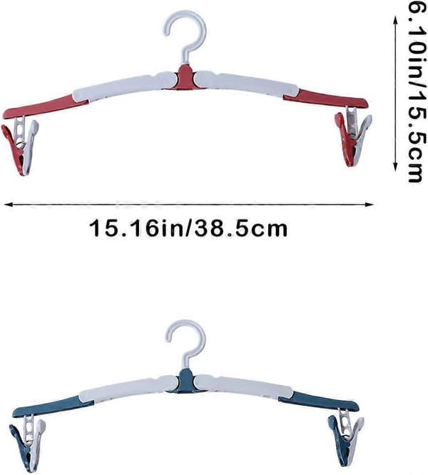 4-pack Folding Hangers Portable Plastic Hangers Foldable Hanger 360° Rotatable Non-slip Foldable