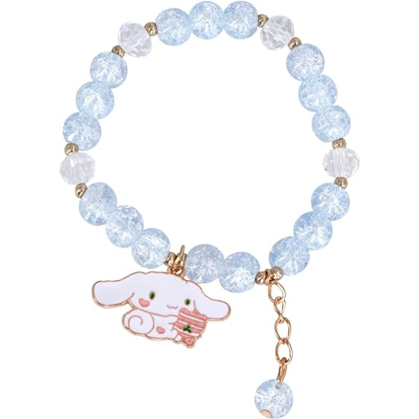 Anime Cinnamoroll Crystal Beads Armband Kawaii Kuromi Pearl Armband Set Söt tecknad Elastisk pärlarmband Anime Smycken