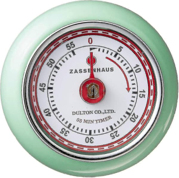 Magnetisk Retro Köksklocka, Klassisk Mekanisk Matlagningstimer (röd) Mint Green