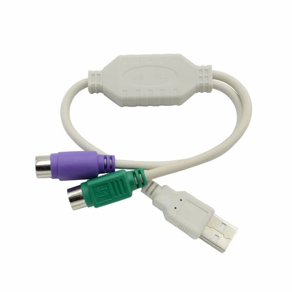 USB til 2x PS2-omformeradapter splitterkabel for PS2-tastatur og -mus null - 1pc 0.04