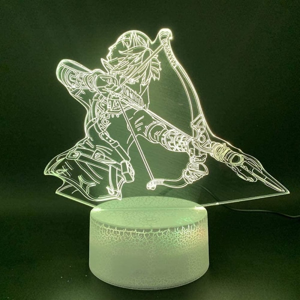 Shxx 3d Nattlys Led Nattlys Spill The Legend Of Zelda Link Figur Nattlys Hjem Lys Bursdagsgave For Barn Soverom 3d Lampe Gutt Xq-yd1935