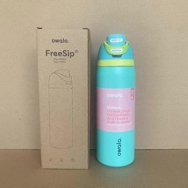 Owala FreeSip Isoleret Vandflaske i Rustfrit Stål 24/32oz Grøn