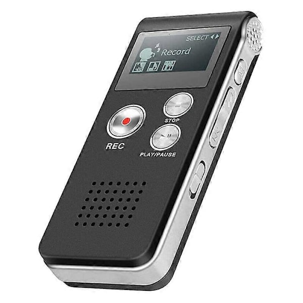Paranormal Spökjakt Utrustning Digital EVP Röstaktiverad Inspelare USB US 8GB (Svart)