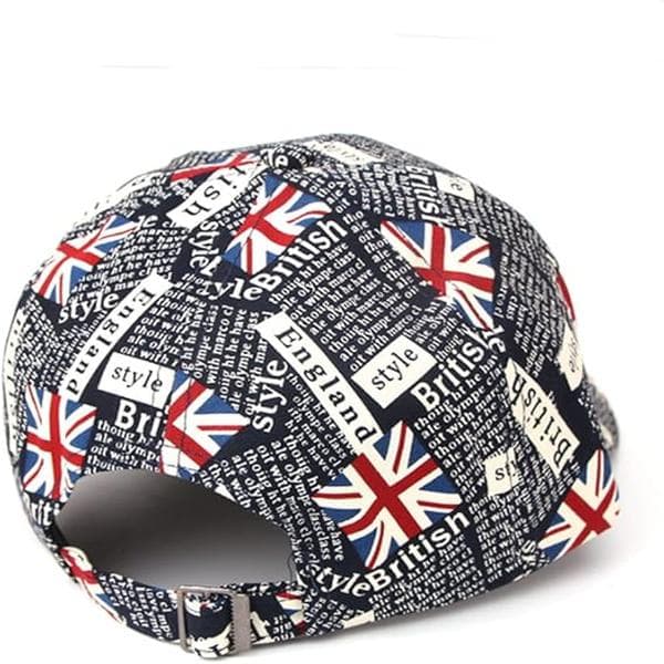1 stk. baseballkasket med britisk flag, sammenfoldelig solhat