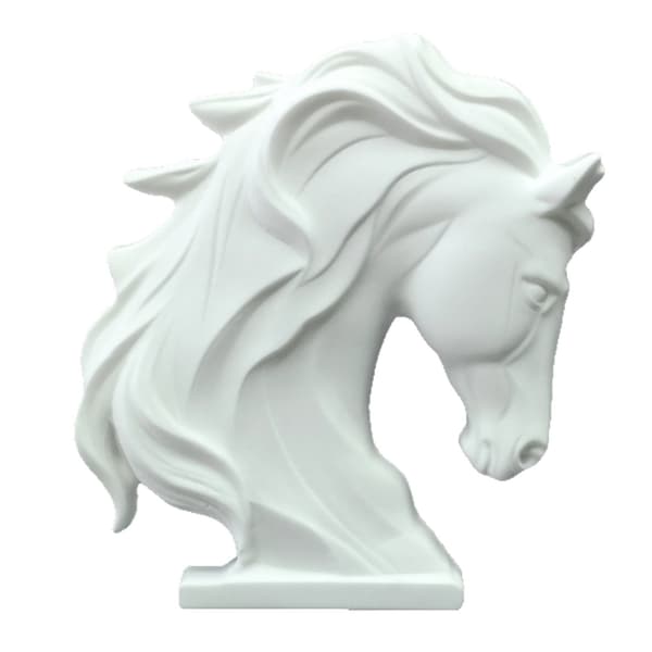 Hesteskulptur med flydende manke Silikoneform til håndlavet lysgipsfigur