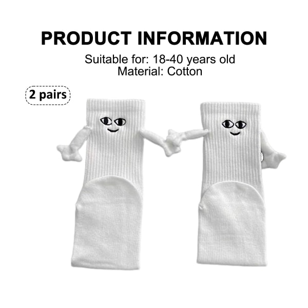 2 par par holder hånd sokker, sjove white e4ad | white Fyndiq