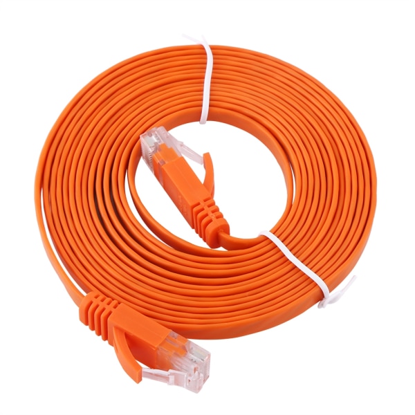 RJ45 CAT6 Ethernet Nätverk platt LAN-kabel UTP Patch Routerkablar 1000M Orange 3meter