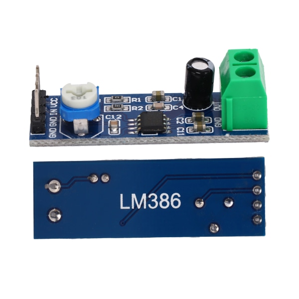 LM386 Power Amplifier Board 200 Times Gain Mono Audio Power Amplifier Module 5V-12V
