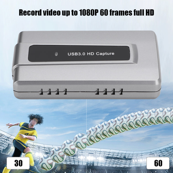 HDMI USB 3.0 Game Video Capture Card Recorder 1080P för WiiU/Xbox/360/Xbox One/PS4/HDMI-kamera