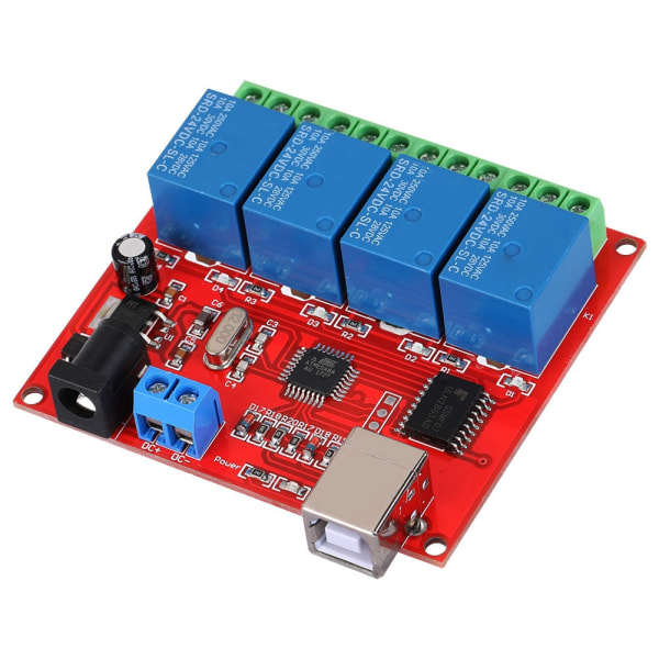 4-kanals 24V dator USB Smart Switch Controller PC Relay Drive Module Expansion Board