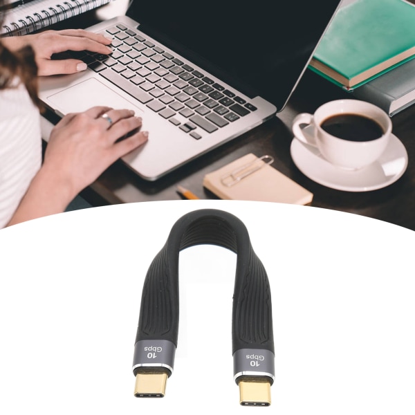 USB C-datakabel USB C till USB C 100W 5A Power PD Snabbladdning 10Gbps 13cm Typ C-kabel för bärbar mobiltelefon