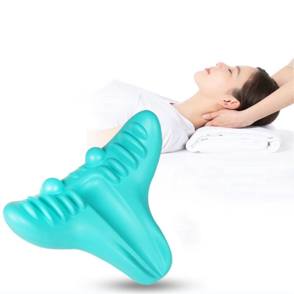 Nackeakupressur massagekudde Ergonomisk muskelavslappning cervikal draganordning för män kvinnor