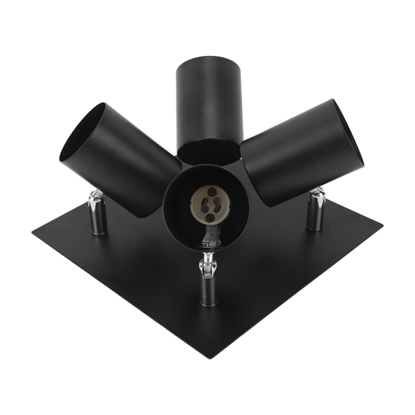 4 ljusjusterbara industriella spårbelysningsarmaturer Modern svart E27 lamphållare 85‑265V