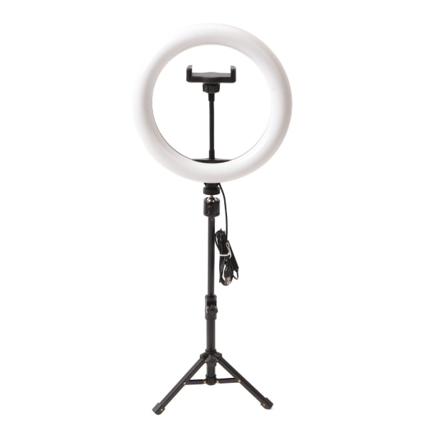 Selfie Ring Light 10 tums stativ Stativ Desktop Circle Light Stand för Live Streaming Makeup Photography