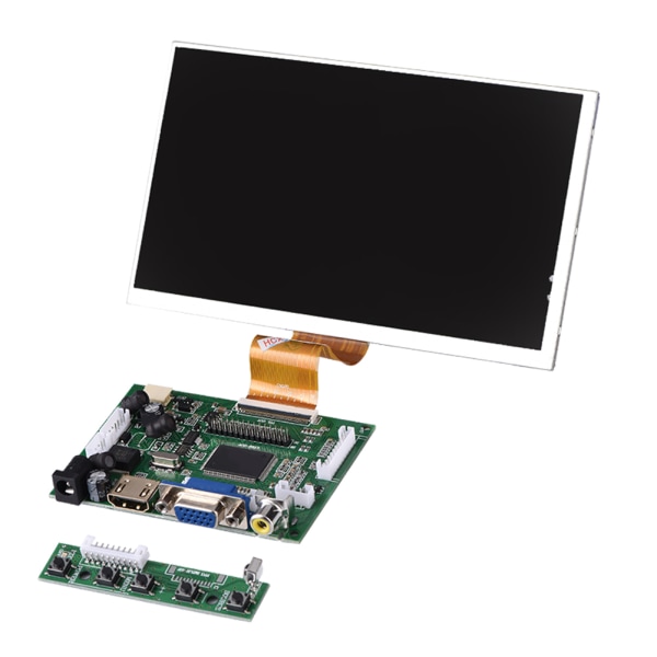7" 50Pin högupplöst 1024X600-skärm HDMI+VGA+2AV-drivrutinskort för Raspberry Pi