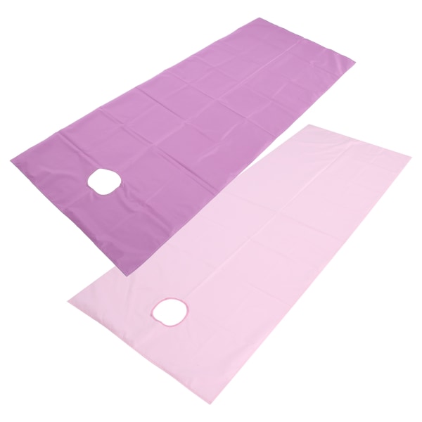 Vattentät skönhetssalong Lakan SPA massagebord cover (75 x 200 cm öppet hål typ) (lila rosa)